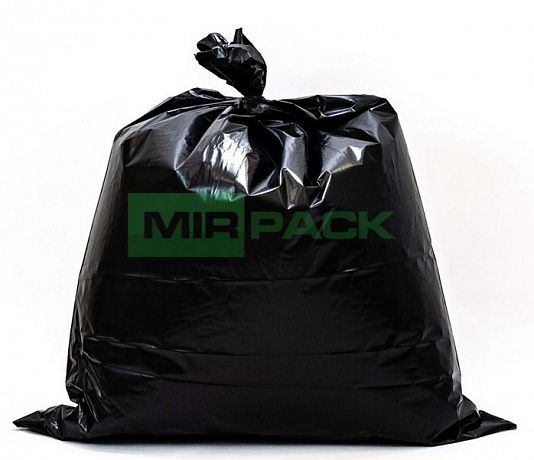 Мешки для мусора 180 литров, 65 мкм, черные, в пачках 100 шт - Вид 1