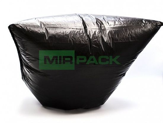 Пакеты для мусора 35 литров с завязками, 15 мкм, ПНД, в рулоне 15 штук, черные, 50х60 см - Вид 5