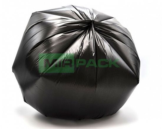 Мешки для мусора 60л, 8 мкм, в рулоне 20 штук, черные, 60х80 см, ХИТ - Вид 2