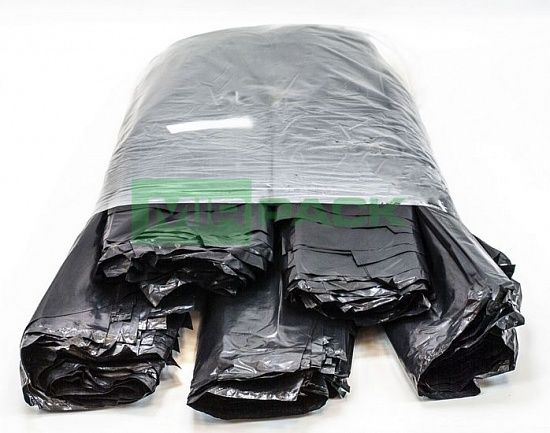 Мешки для мусора 30 л 50х60, 25 мкм, черные, ПВД в пачках 10 пачек по 100 штук, усиленные - Вид 4