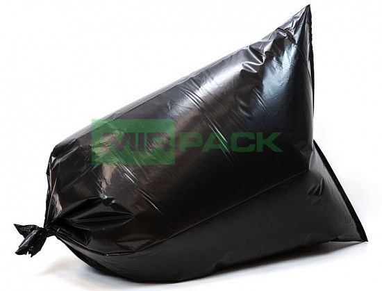 Мешки для мусора ПВД 220л 50 мкм 10 шт черные обезличенные - Вид 2