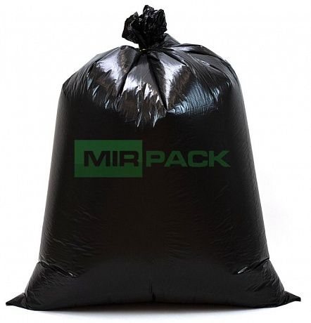 Мешки для мусора 160 л, 35 мкм, ПВД, черные 2 слоя (в рулоне 20 штук, 93x110 см) Professional - Вид 2