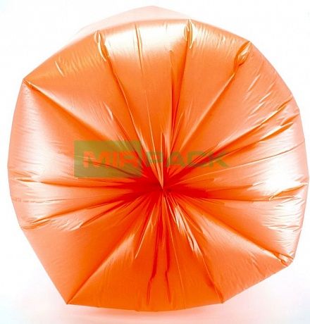 Мешки для мусора 120 л, 18 мкм, упак 10 шт. оранжевые, ПСД, максимальную грузоподъемность 20 кг - Вид 3