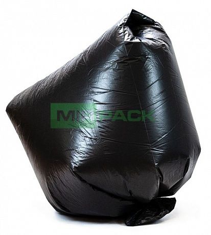 Мешки для мусора 360 литров, 40 мкм, в пачках ПВД, черные, пласт - Вид 5